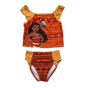 Disney Moana Tankini Swimsuit Two-Piece Orange 4T